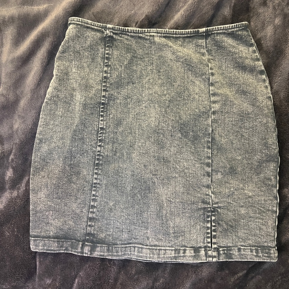 🍉 Blue Blush Gray Mini Pencil Skirt Casual